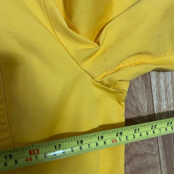 Coldwater Creek Blazer Jacket Size 16 Yellow Preppy Big Button Unlined Boxy - Picture 5 of 6